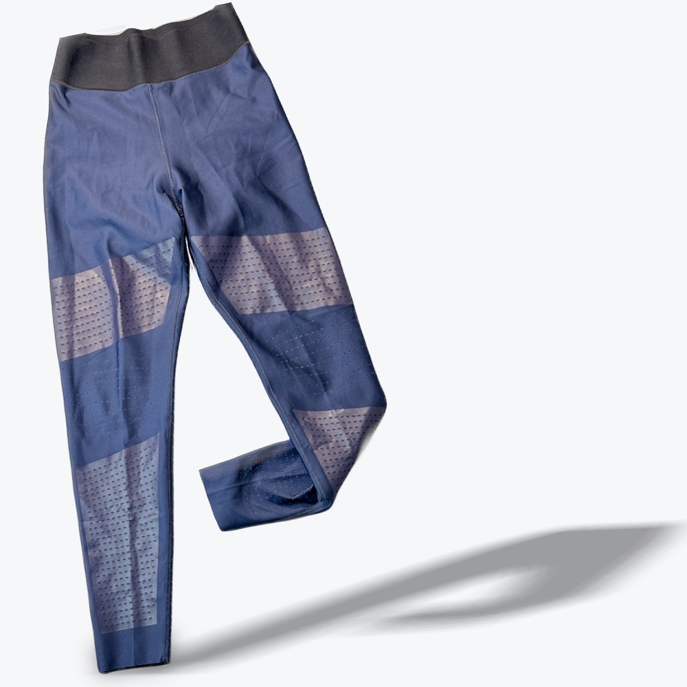 Ultracor Compression Leggings Womens Small Navy Blue Perforated Laser Cut